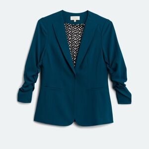 Raja Collarless Blazer | Skies Are Blue | Teal Green | Size M